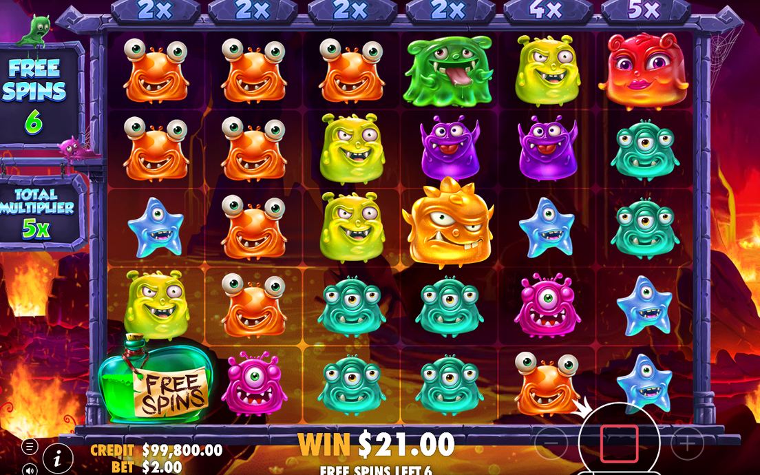 Free Spins on the fiery lava background